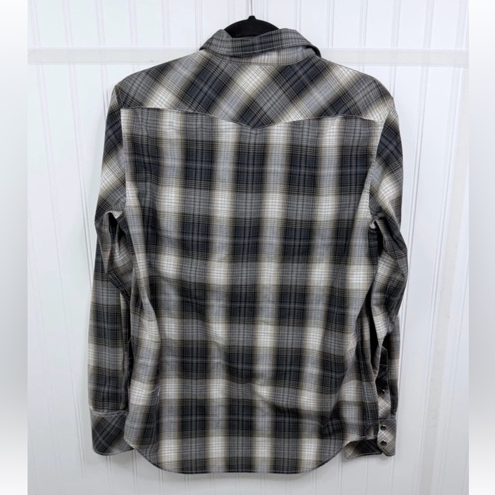 Banana Republic Men’s Slim Fit Pearl Snap Western Y2K 2007 Plaid Shirt Sz Small - Picture 3 of 9